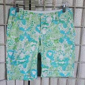 Lilly Pulitzer The Chopper woman shorts teal and green 2
